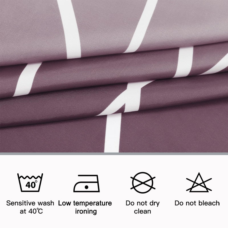 Punkray Burgundy Striped Fabric Shower Curtain for Bathroom with 12 Hooks, Shower Curtains for Bathroom, Waterproof Bath Accessories Hotel Style - Machine Washable 72 X 72 - Image 5